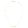 14K Yellow Gold Curved Geometric Diamond Bar Necklace - 0.08 ct