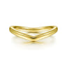 14K Yellow Gold Curved Matching Wedding Band