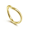 14K Yellow Gold Curved Matching Wedding Band