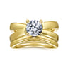 14K Yellow Gold Curved Matching Wedding Band