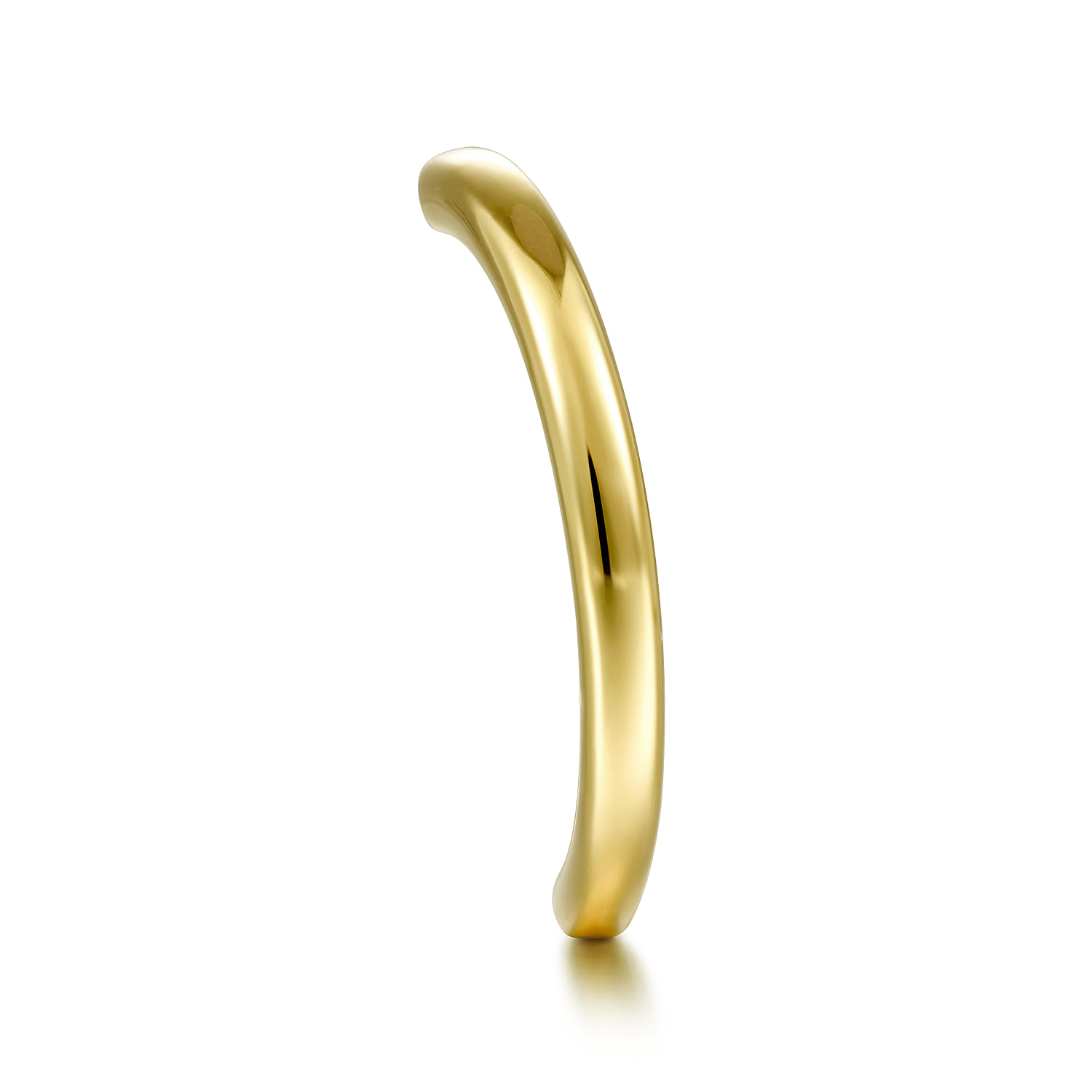 14K Yellow Gold Curved Matching Wedding Band - Shot 5
