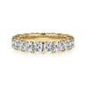 Eternity Band Wedding Ring in 14k Yellow Gold with Cushion Cut Natural Diamond at Gabriel & Co.