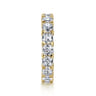 Eternity Band Wedding Ring in 14k Yellow Gold with Cushion Cut Natural Diamond at Gabriel & Co.