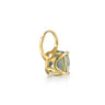 14K Yellow Gold Cushion Cut Green Amethyst Earrings