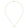 14K Yellow Gold D Initial Necklace