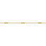 14K Yellow Gold Delicate Chain Bracelet with Bujukan Bead Stations