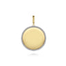 14K Yellow Gold Diamond 32mm Round Medallion Personalized Pendant With Detachable Bail - 0.64 ct