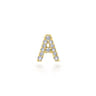14K Yellow Gold Diamond A Initial Locket Charm - 0.06 ct