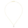 14K Yellow Gold Diamond Anchor Pendant Necklace - 0.09 ct