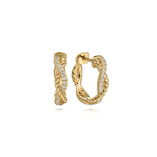 14K-Yellow-Gold-Diamond-And-Rope-15mm-Huggie-Earrings1