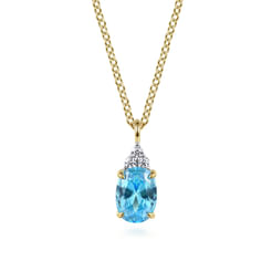 14K-Yellow-Gold-Diamond-And-Swiss-Blue-Topaz-Pendant-Necklace1