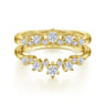 Enhancer Wedding Ring in 14k Yellow Gold with Round Natural Diamond at Gabriel & Co.