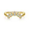 Curved Wedding Ring in 14k Yellow Gold with  Natural Diamond at Gabriel & Co.
