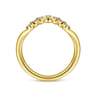 Curved Wedding Ring in 14k Yellow Gold with  Natural Diamond at Gabriel & Co.