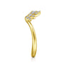 Curved Wedding Ring in 14k Yellow Gold with  Natural Diamond at Gabriel & Co.