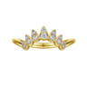 Curved Wedding Ring in 14k Yellow Gold with  Natural Diamond at Gabriel & Co.