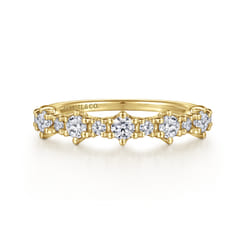 14K Yellow Gold Diamond Anniversary Band