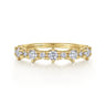 Straight Wedding Ring in 14k Yellow Gold with Round Natural Diamond at Gabriel & Co.