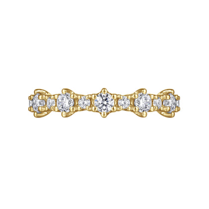 14K Yellow Gold Diamond Anniversary Band