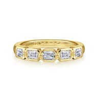 14K Yellow Gold Diamond Anniversary Band