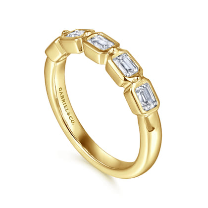 14K Yellow Gold Diamond Anniversary Band