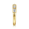 Straight Wedding Ring in 14k Yellow Gold with Emerald Cut Natural Diamond at Gabriel & Co.