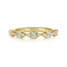 Fancy Wedding Ring in 14k Yellow Gold with Round Natural Diamond at Gabriel & Co.