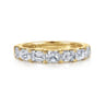 Straight Wedding Ring in 14k Yellow Gold with Emerald Cut Natural Diamond at Gabriel & Co.
