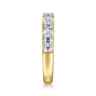 Straight Wedding Ring in 14k Yellow Gold with Emerald Cut Natural Diamond at Gabriel & Co.