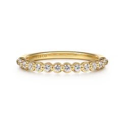 14K Yellow Gold Diamond Anniversary Band