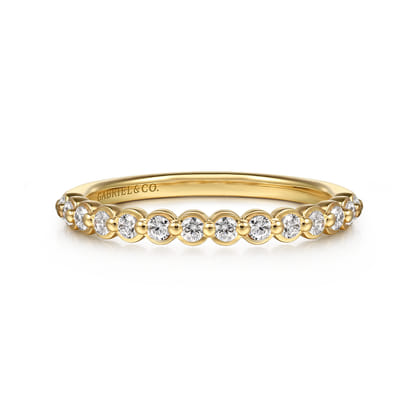 14K Yellow Gold Diamond Anniversary Band