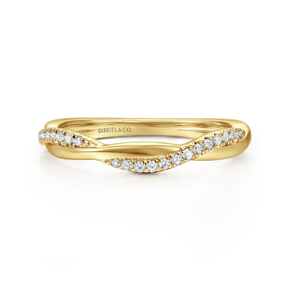 14K Yellow Gold Diamond Anniversary Band