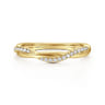 Twisted Wedding Ring in 14k Yellow Gold with  Natural Diamond at Gabriel & Co.