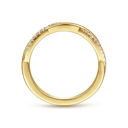 14K Yellow Gold Diamond Anniversary Band