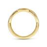 Twisted Wedding Ring in 14k Yellow Gold with  Natural Diamond at Gabriel & Co.