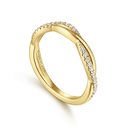 14K Yellow Gold Diamond Anniversary Band