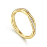 Twisted Wedding Ring in 14k Yellow Gold with  Natural Diamond at Gabriel & Co.