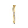 Twisted Wedding Ring in 14k Yellow Gold with  Natural Diamond at Gabriel & Co.