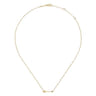14K Yellow Gold Diamond Arrow Necklace - 0.03 ct