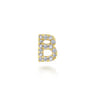 14K Yellow Gold Diamond B Initial Locket Charm - 0.06 ct