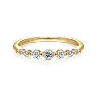 14K Yellow Gold Diamond Band Ring