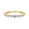 14K Yellow Gold Diamond Band Ring - 0.25 ct