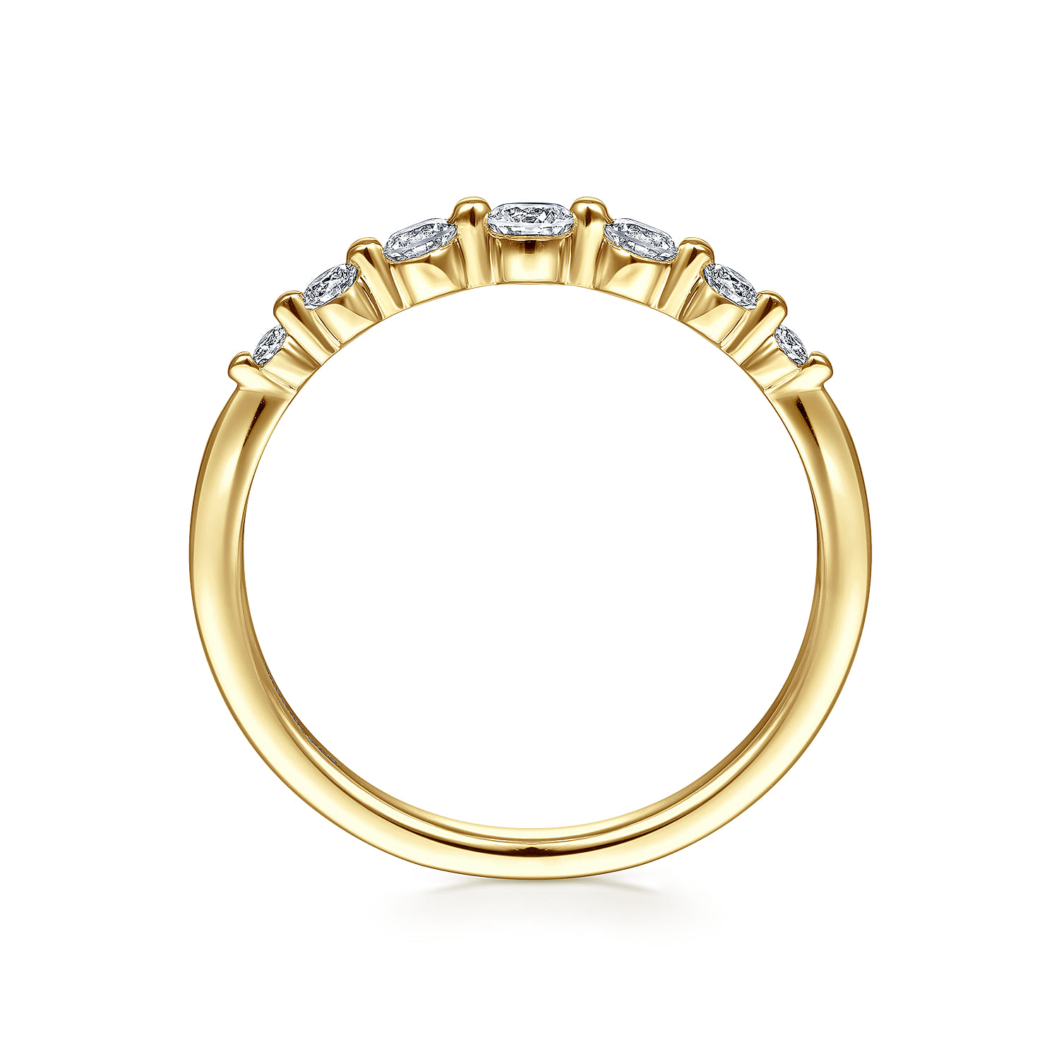 14K Yellow Gold Diamond Band Ring