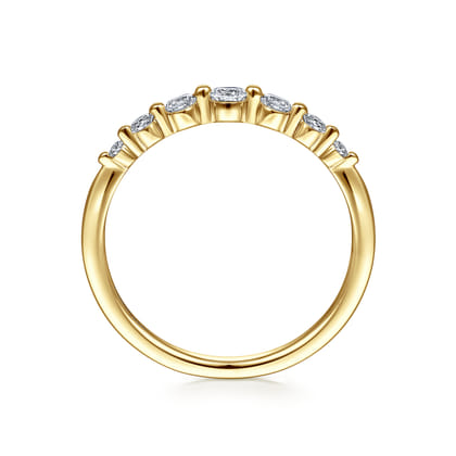 14K Yellow Gold Diamond Band Ring