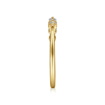14K Yellow Gold Diamond Band Ring