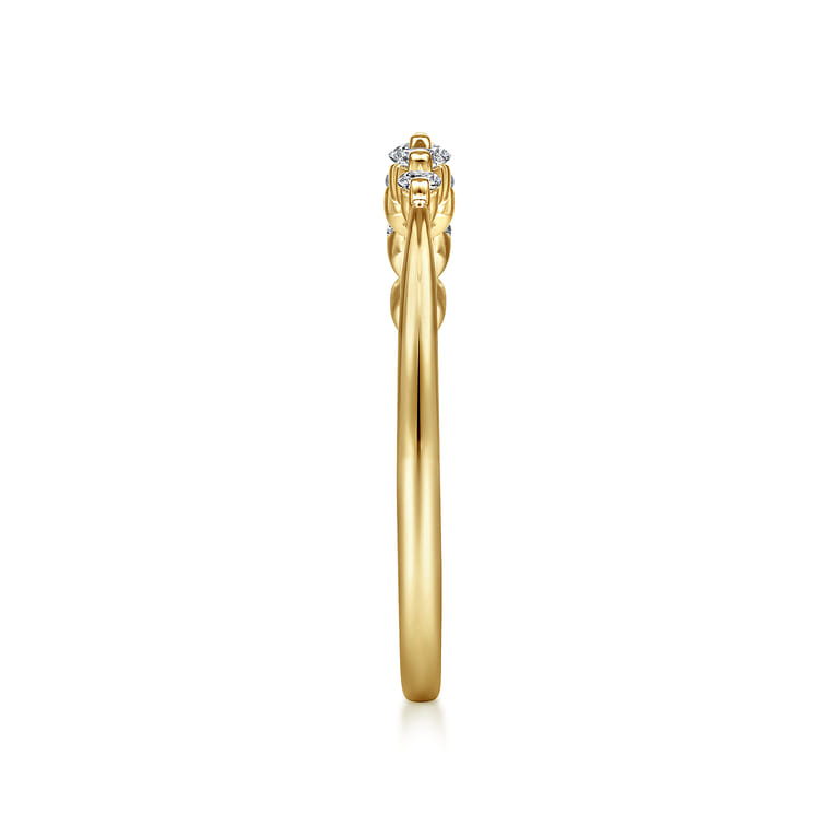 14K Yellow Gold Diamond Band Ring - 0.25 ct - Shot 4