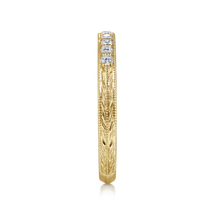 14K Yellow Gold Diamond Band Ring