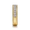 14K Yellow Gold Diamond Band Stackable with Twisted Rope Border - 0.5 ct