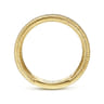 14K Yellow Gold Diamond Band with Twisted Rope Border - 0.25 ct