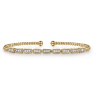 14K Yellow Gold Diamond Bangle Bracelet